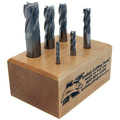 Kodiak Cutting Tools 4 Flute Regular Length Carbide End Mill Set, 6pc 1/8-1/2 56310037